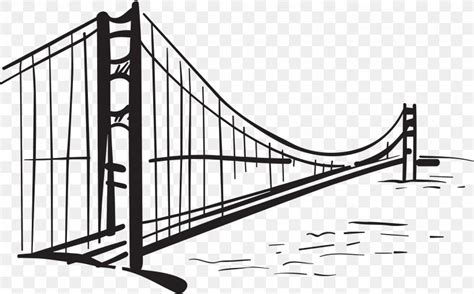 Golden Gate Bridge Drawing Silhouette, PNG, 2848x1774px, Golden Gate ...