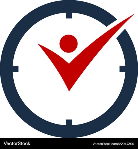 Check time logo icon design Royalty Free Vector Image