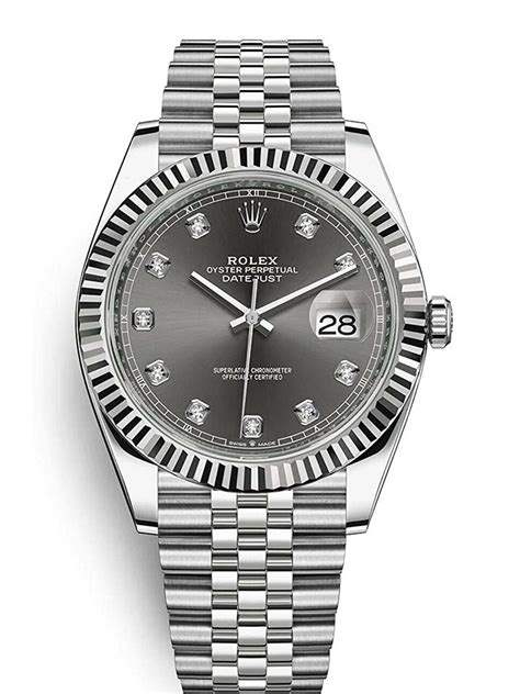 Rolex Datejust 41mm Slate Diamond Dial Jubilee Bracelet 126334 - Luxury ...