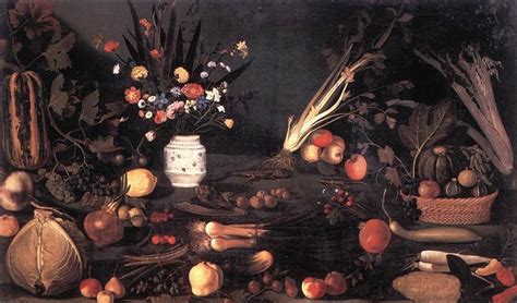 Still Life with Flowers and Fruit, 1601 - Caravaggio - WikiArt.org