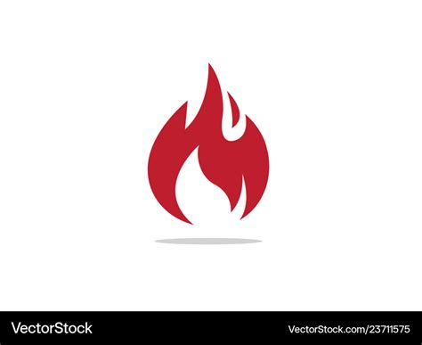 Fire red logo design Royalty Free Vector Image