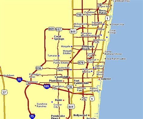 Area Map of Coral Springs, Fort Lauderdale