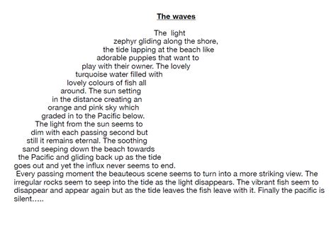 The Waves – The Poetry Society: Poems