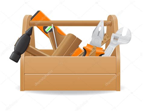 Wooden tool box vector illustration Stock Vector Image by ©kontur-vid #37448081