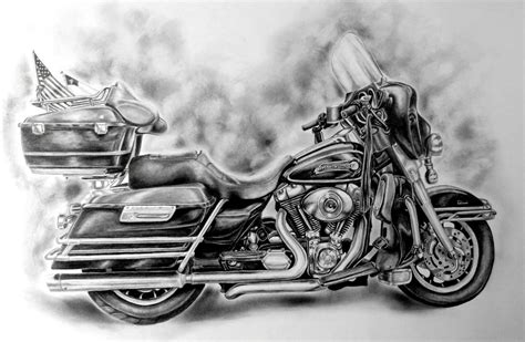 Custom Harley Davidson Drawing of Your Motorcycle | Etsy