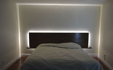 bed with led lights in headboard - blair-schoo