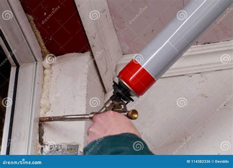 Installation of windows stock photo. Image of filling - 114382336