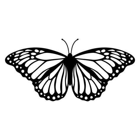 Monarch butterfly silhouette. Vector illustration isolated on white background 10594552 Vector ...