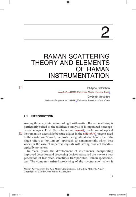 (PDF) Raman Scattering : Theory and Elements of Raman Instrumentation