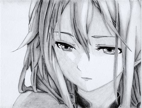 Download Sad Girl Anime Drawing Wallpaper | Wallpapers.com