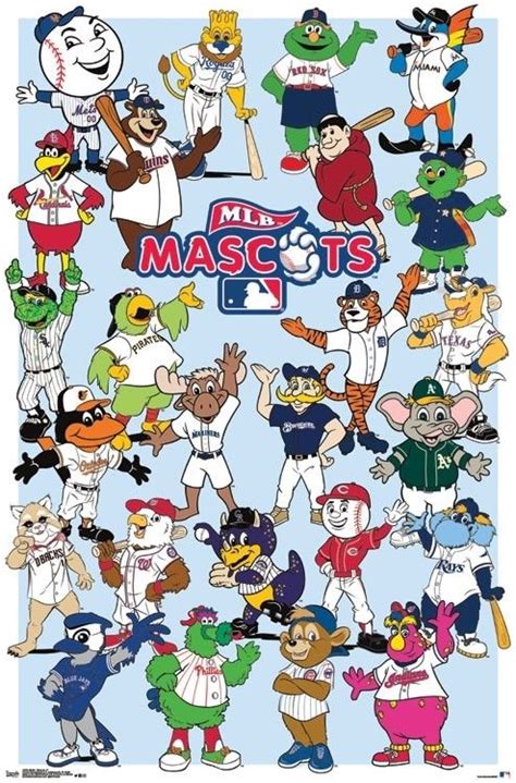 Cartoon Mlb Mascots