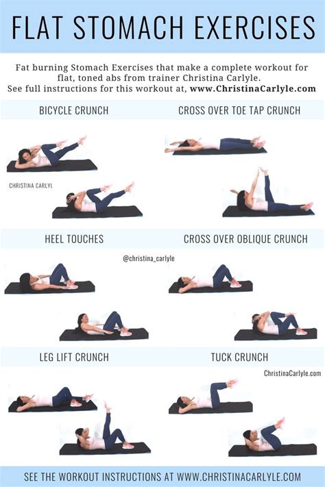 The Best Stomach Exercises for a Tight, Flat, Toned Tummy | Stomach workout, Easy stomach ...