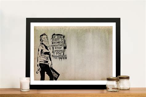 Graffiti Banksy Greatness Framed Wall Art | Blue Horizon Prints