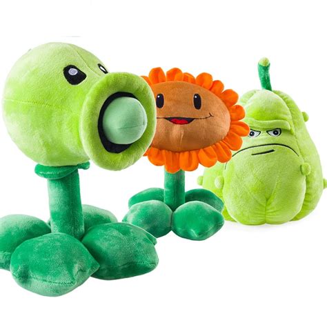 Plants vs Zombies PVZ Plush Toys 30cm Cute Pea Shooter Sunflower Squash Plush Soft Stuffed Toys ...