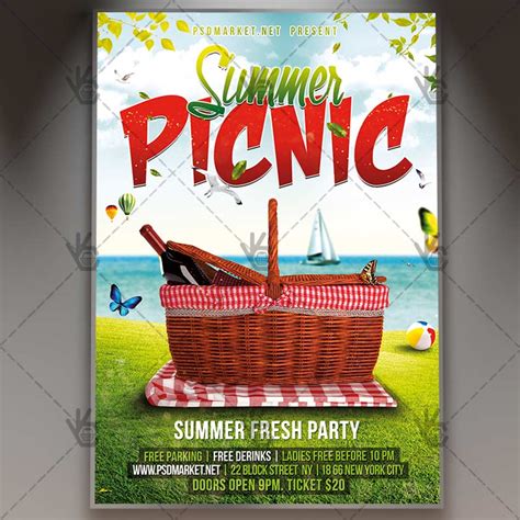 Summer Picnic - Premium Flyer PSD Template | PSDmarket