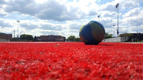 Premium Photo | Soccer ball on turf