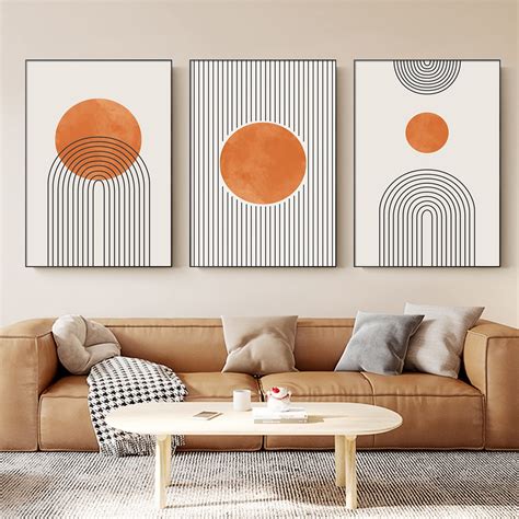 Orange Modern Living Room