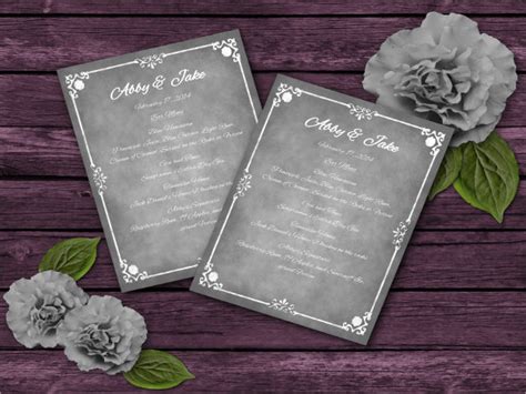 Chalkboard Wedding Menu - 9+ Free Templates in PSD, AI