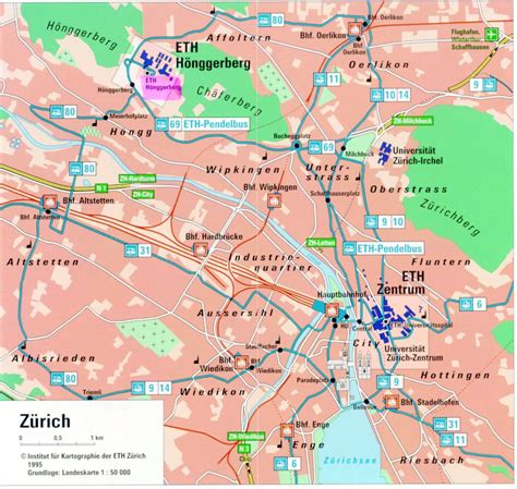 Zurich Map - Switzerland