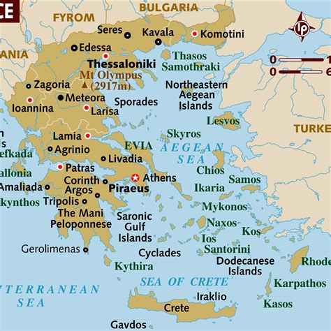 Modern Day Greece Map Labeled