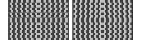 Fig.. Two samples of the dashed Café Wall illusion designed by the... | Download Scientific Diagram