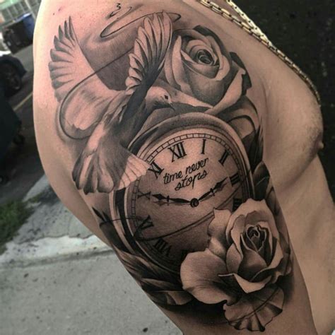 Pin by Fernando Ten Kate on Tattoos | Clock and rose tattoo, Clock tattoo, Clock tattoo design