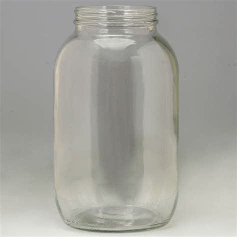 Specimen Jar, Glass, Screw-Cap (Not Included), Shoulder Type, 128 oz, Pack of 12, Cap Diameter ...