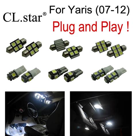 7pc X Free shipping Xenon white for Toyota for Yaris LED bulb interior ...