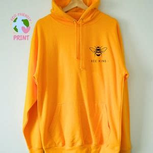 BEE KIND Hoodie Hooded Sweater Sweatshirt, Save the Bees Hoodie, Eco ...