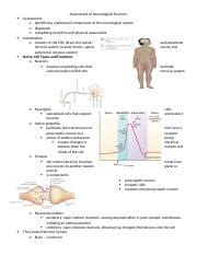 Assessment of Neurological Function.docx - Assessment of Neurological Function Assessment o ...