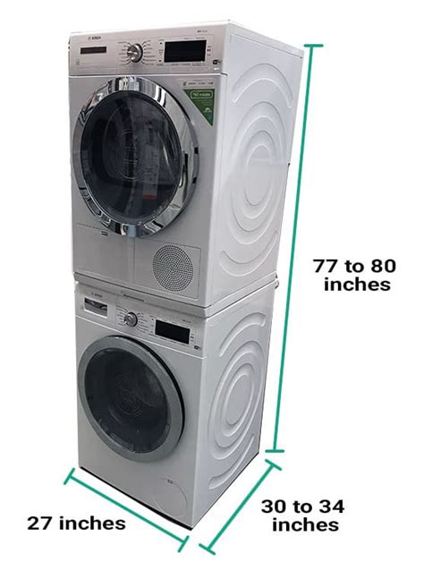 Stackable Washer & Dryer Dimensions (15 Examples) - Prudent Reviews