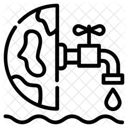 Water Scarcity Icon - Download in Line Style