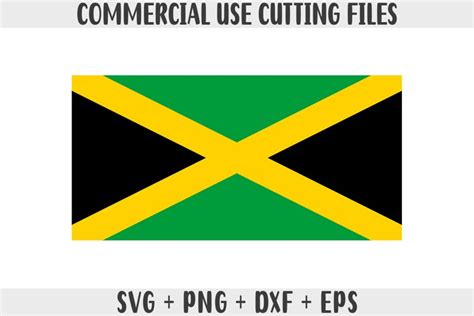 Jamaica Svg Jamaica Jamaican National Flag Clipart Svg Cut File Png Dxf Cricut Vector ...