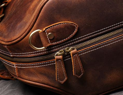 20 Leather Duffel Bag Personalized Leather Travel Bag - Etsy