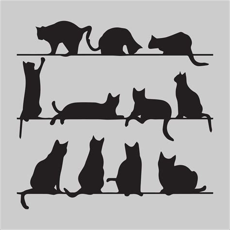 vector silhouette cat set 26547844 Vector Art at Vecteezy