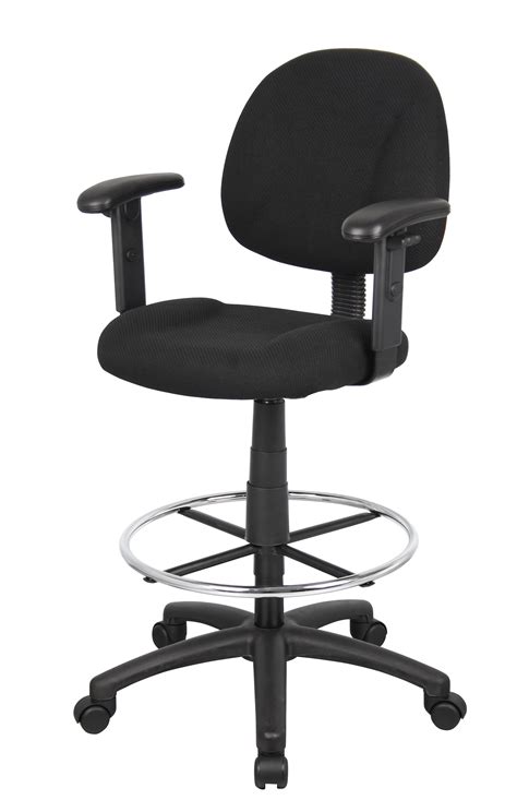 Boss Ergonomic Works Adjustable Drafting Chair with Adjustable Arms and ...