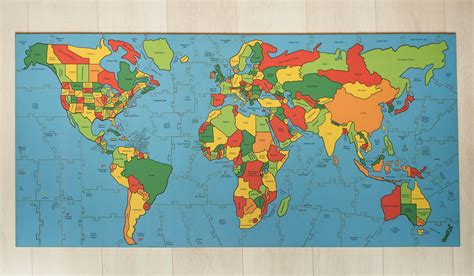 Map of the World Wooden Jigsaw Puzzle Heirloom Puzzles | Etsy