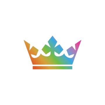 Rainbow Color Crown Icon Vector Illustration Elegance Symbol Winner Vector, Elegance, Symbol ...