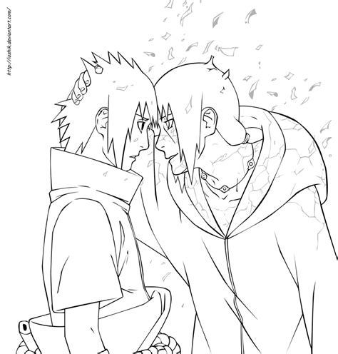 Uchiha Sasuke and Itachi by ioshiklineart on DeviantArt