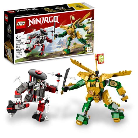 LEGO NINJAGO Lloyd’s Mech Battle EVO 71781, 2 Action Figures Set ...