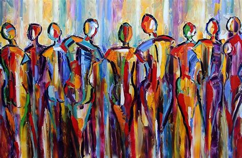 Abstract People Painting at PaintingValley.com | Explore collection of ...