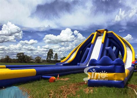 10m high adults giant inflatable triple water slide for water occasions entertainment