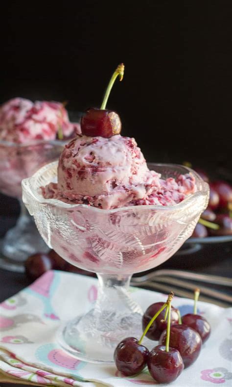 Quick & Easy Homemade Cherry Ice Cream - A simple no churn recipe