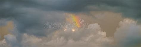 Rainbow in Clouds during Storm Stock Image - Image of natural, beauty: 255501093