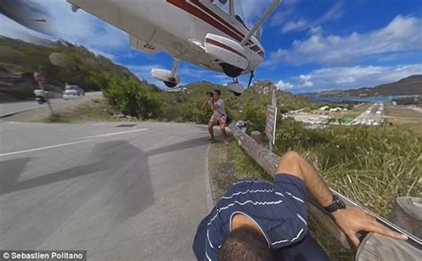 St Barts airport landing caught on camera in shocking 360 degree ...