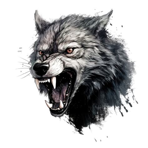 Angry Wolf With Scratch Marks, Wolf, Carnivore, Canine PNG Transparent Image and Clipart for ...