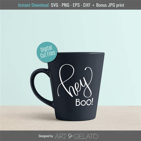 Hey Boo SVG File Cricut Cut File Silhouette DXF File - Etsy