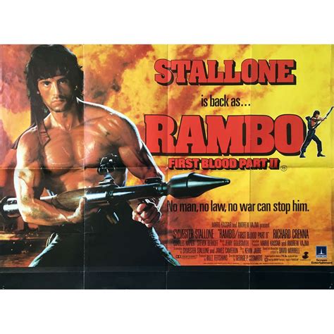 RAMBO - FIRST BLOOD PART II Movie Poster 30x40 in.