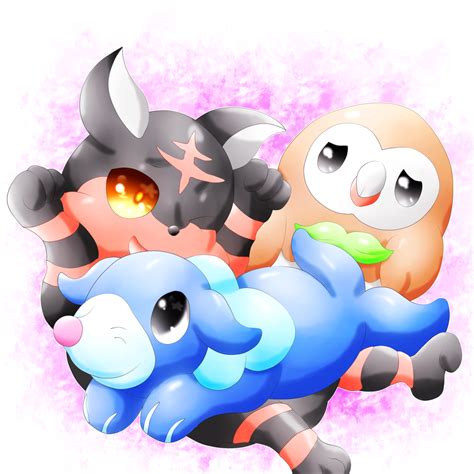 Alola Starters by lavaquil on DeviantArt