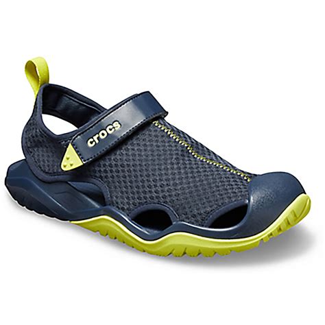 Mens Crocs Swiftwater Mesh Deck Closed Toe Beach Pool Rubber Sandals All Sizes | eBay